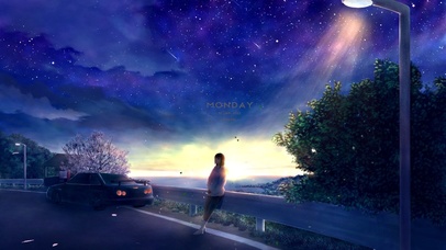 日落星空