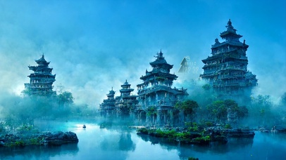 4k 梦幻古风秘境之都