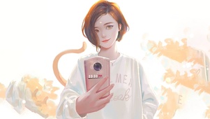清纯甜美拍照女神