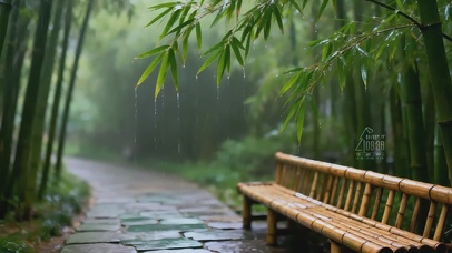 下雨竹林