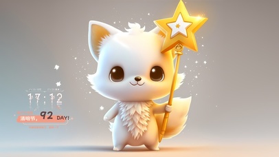 可爱白色魔法猫猫