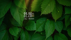 护眼绿色绿植治愈桌面