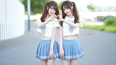 可爱甜美双子星美少女