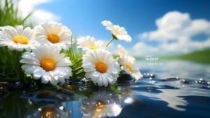 河流鲜花