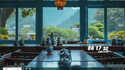 护眼绿景桌面主题