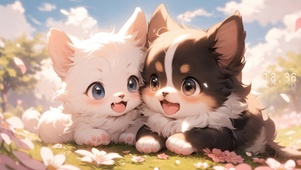 可爱猫贴贴
