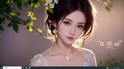 清纯甜美 树下少女