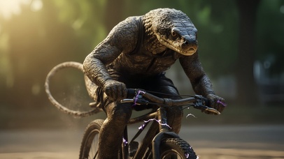 十二生肖之蛇骑单车