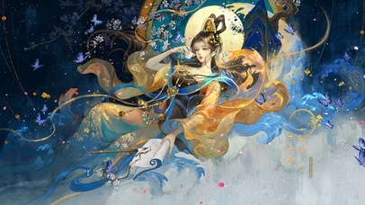 4K唯美古风中秋女神