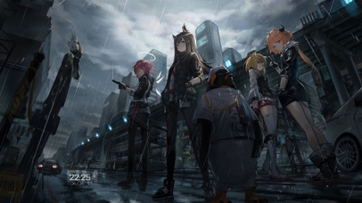 雨天·街头·美少女