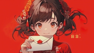 新年女孩