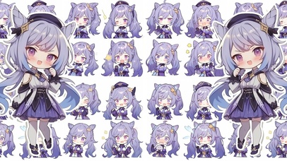 元神刻晴超萌表情包壁纸