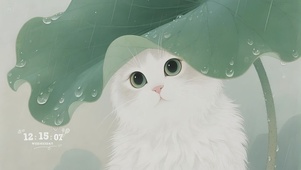 中式荷叶小猫