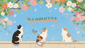 春日治愈猫猫桌面