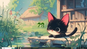 可爱小黑猫