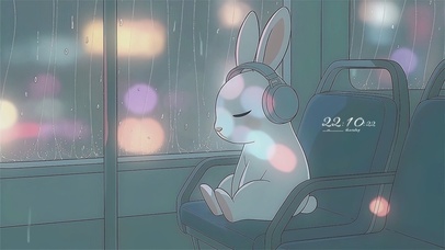 雨夜下班的打工兔