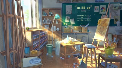 4K治愈阳光画室