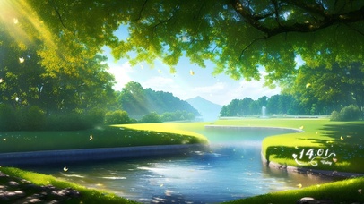 4K治愈护眼公园风景