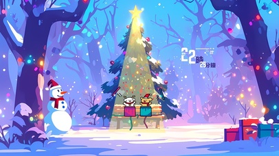 4K 线条小狗~圣诞礼物