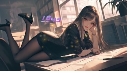 发丝如同流动的黑丝绸