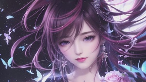 唯美蝶飞少女