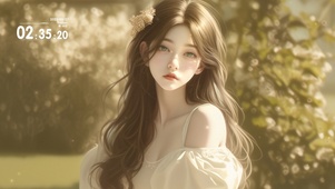 花园里的少女