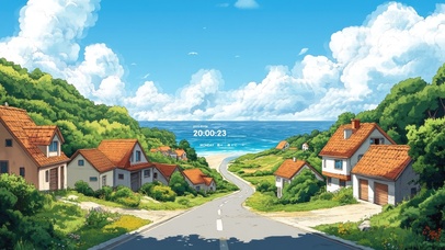 迷人乡村海景
