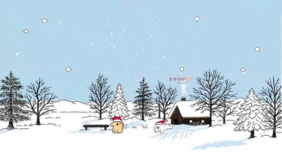 雪天嬉戏小狗
