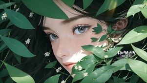 绿叶捉迷藏女孩