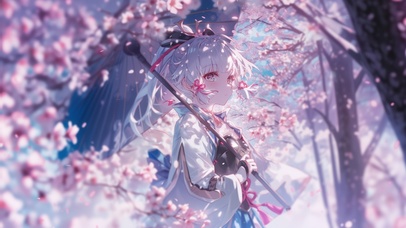 雪墨壁纸丨神里绫华丨落英缤纷丨