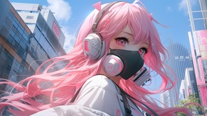 粉色阳光少女