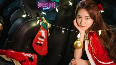 圣诞节气氛女孩