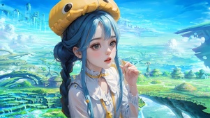 蓝发ai少女