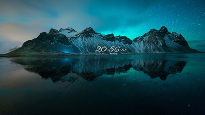 唯美星空下高山湖泊