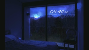 夜景雨天景色