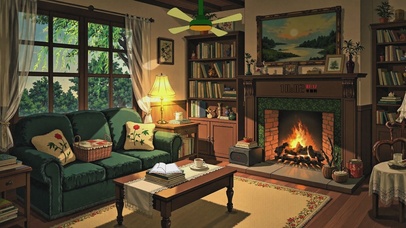 复古客厅静静听雨