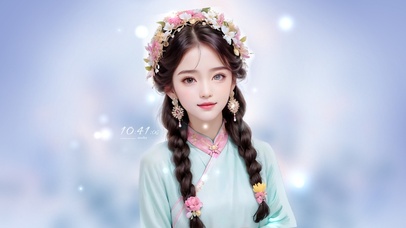 唯美清新民族少女