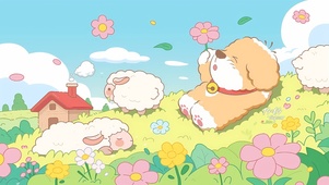 草地上的狗狗