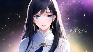星空下绝美少女