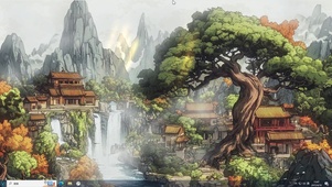 风景壁纸AI古风山水-桌面主题