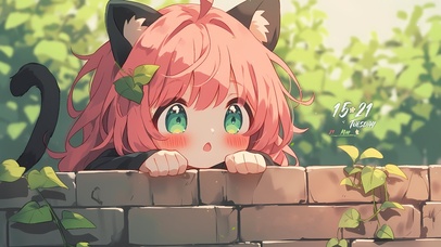 墙角探头可爱萝莉