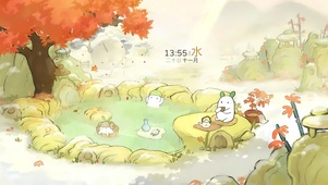 悠闲泡温泉