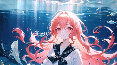 4K清纯可爱海底少女