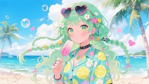 夏日清凉沙滩