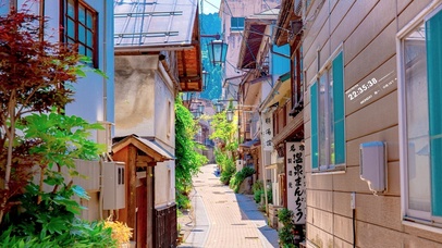 4k 治愈清新午后阳光小巷