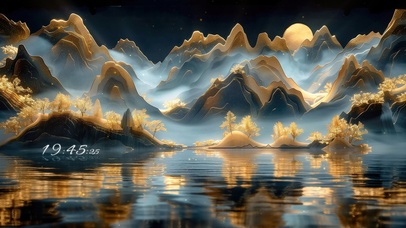 流水生财—金山金钱树