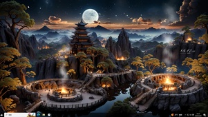 月夜篝火夜