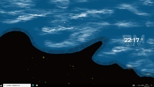 湖边夜色