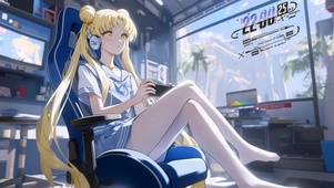 爱玩的美少女