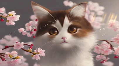 超萌樱花猫咪